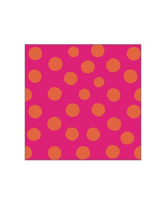 Servetele de masa, 20 buc, 33x33 cm, Polka Dots Orange/Pink - AMBIENTE